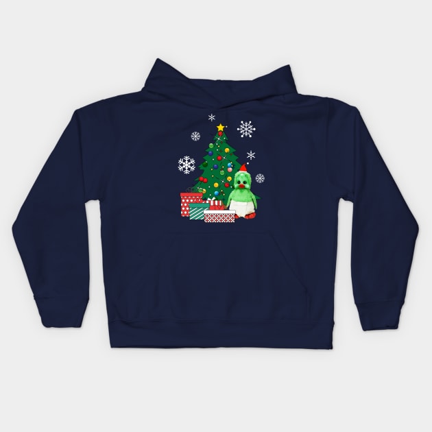 Orville The Duck Around The Christmas Tree Kids Hoodie by Nova5